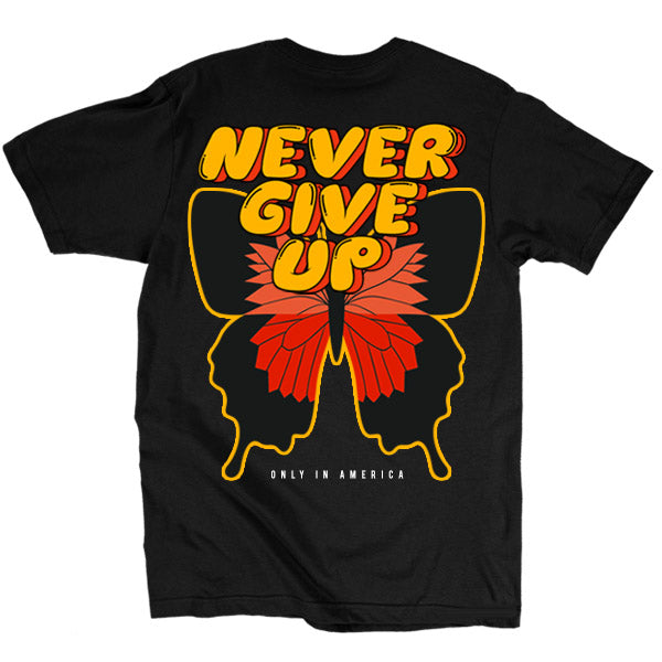 NEVER GIVE UP TEE (Black)